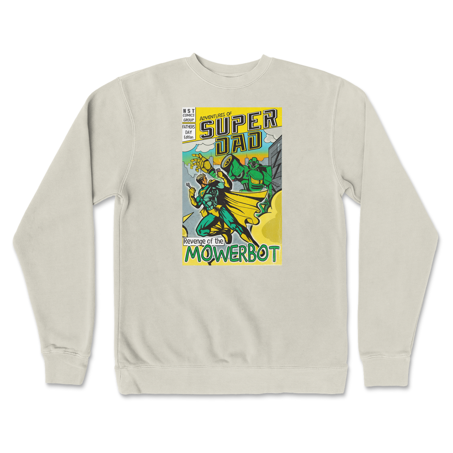 Independent Clothing Co. Crew Neck Super Dad in Bone