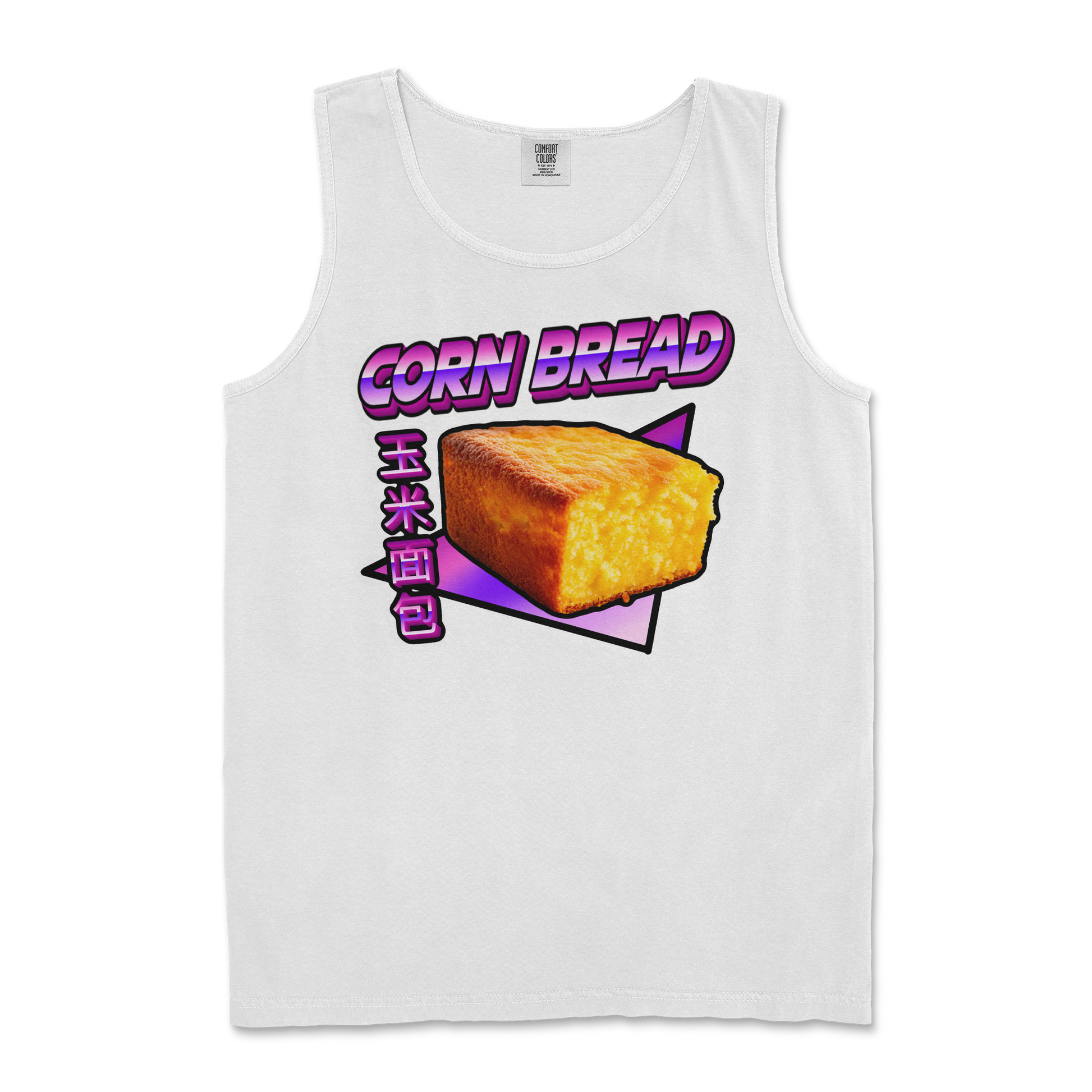 Comfort Colors Tank Top Corn Bread  in White