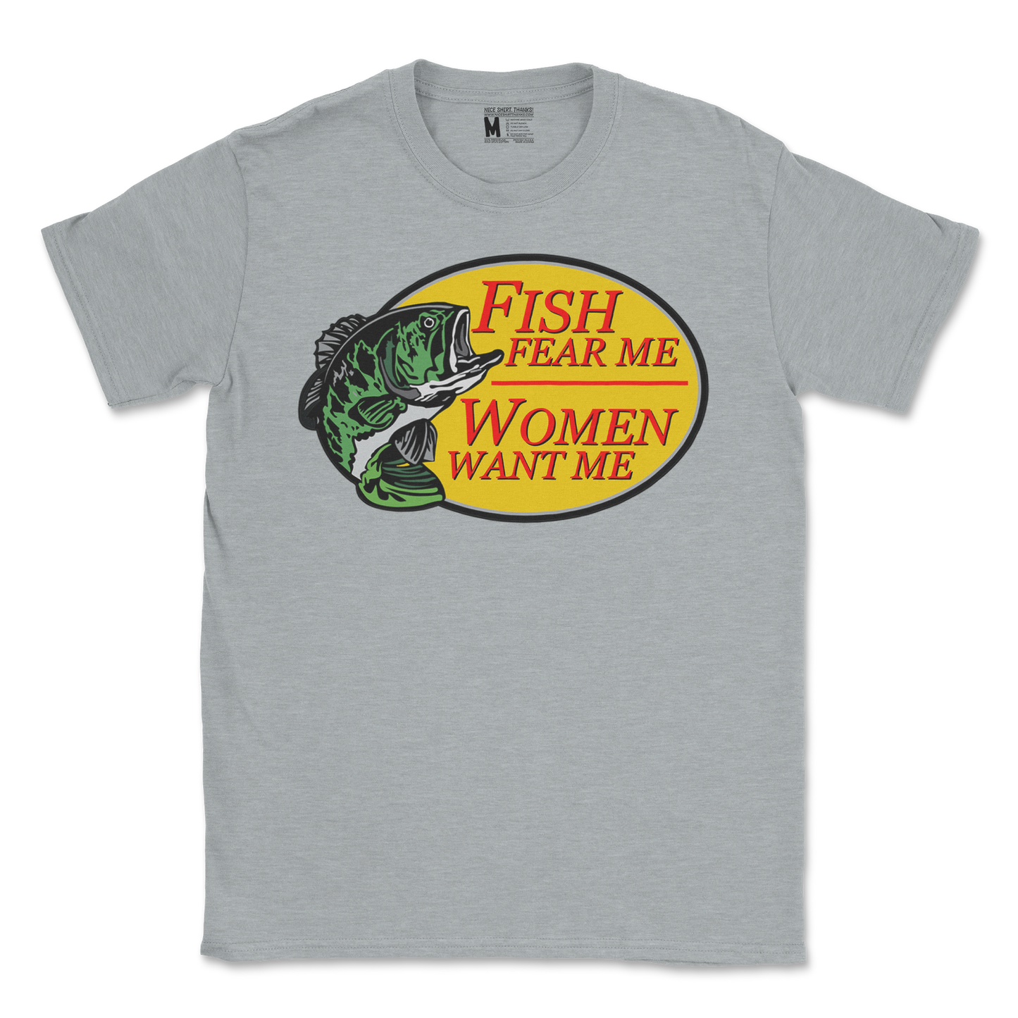 Gildan SoftStyle T-Shirt For The Fishermen in Sports Grey