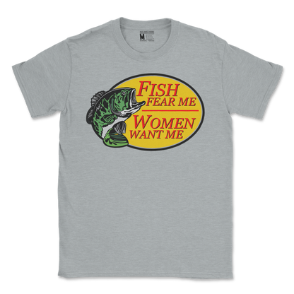 Gildan SoftStyle T-Shirt For The Fishermen in Sports Grey