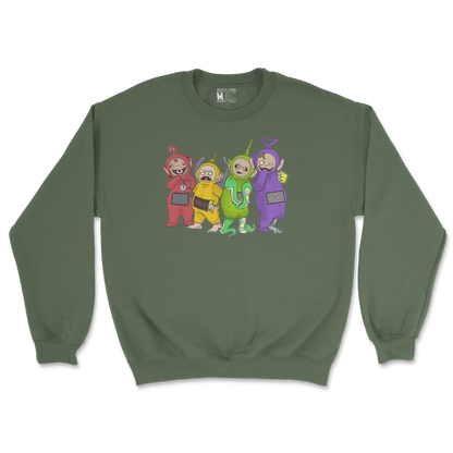 Gildan SoftStyle Crew Neck Telatubbies in Military Green