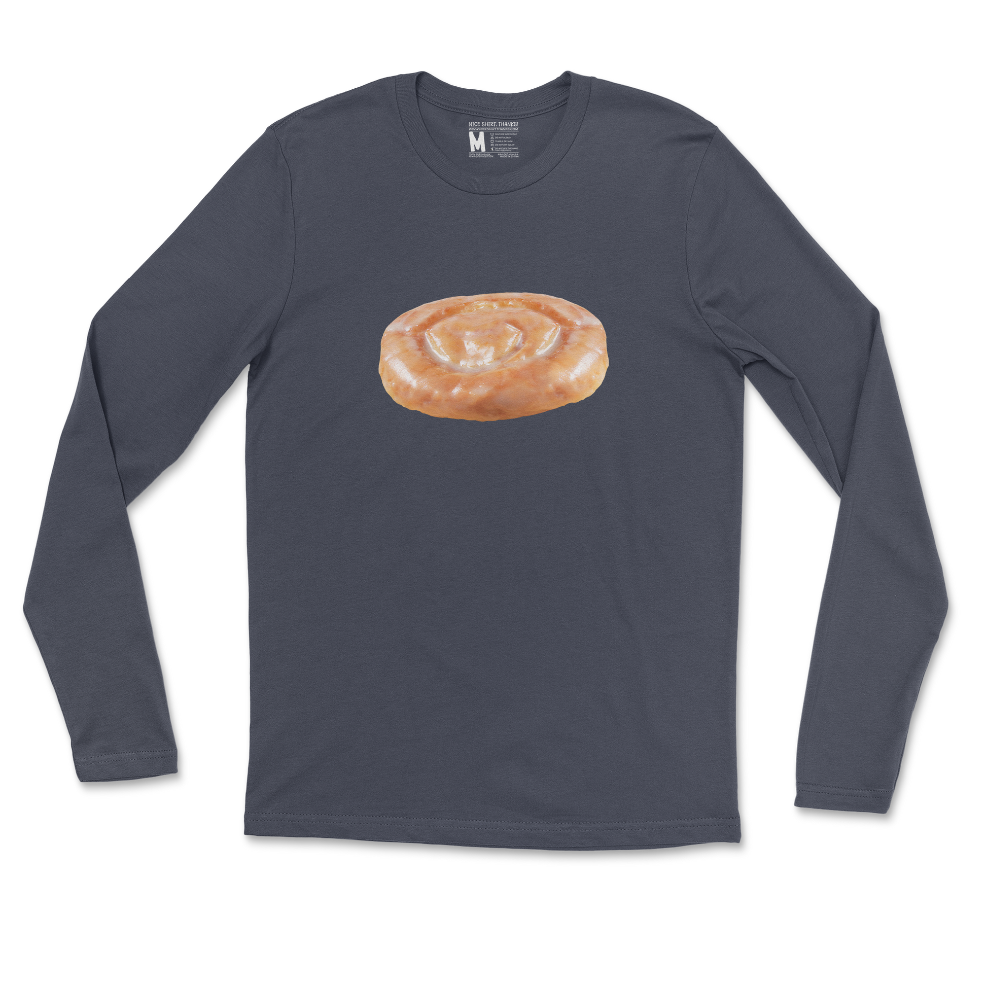 Gildan SoftStyle Long Sleeve Honey Bun in Navy