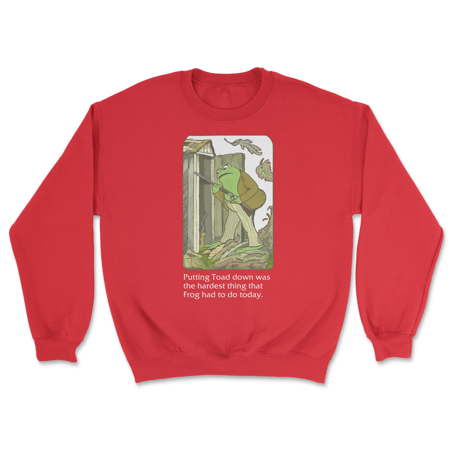 The Nice Shirt Crew Neck Frog and Toad  in Red