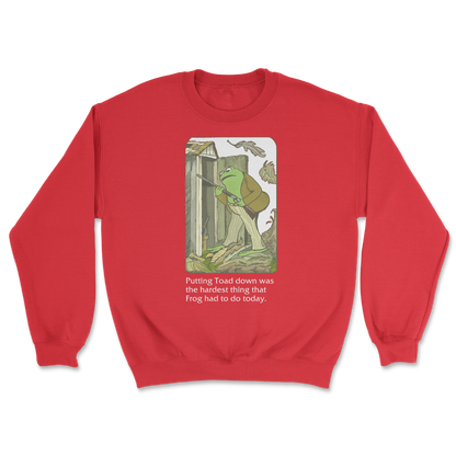 The Nice Shirt Crew Neck Frog and Toad  in Red