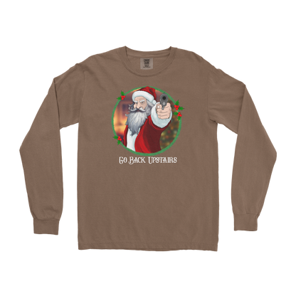 Comfort Colors Long Sleeve Angry Santa  in Espresso