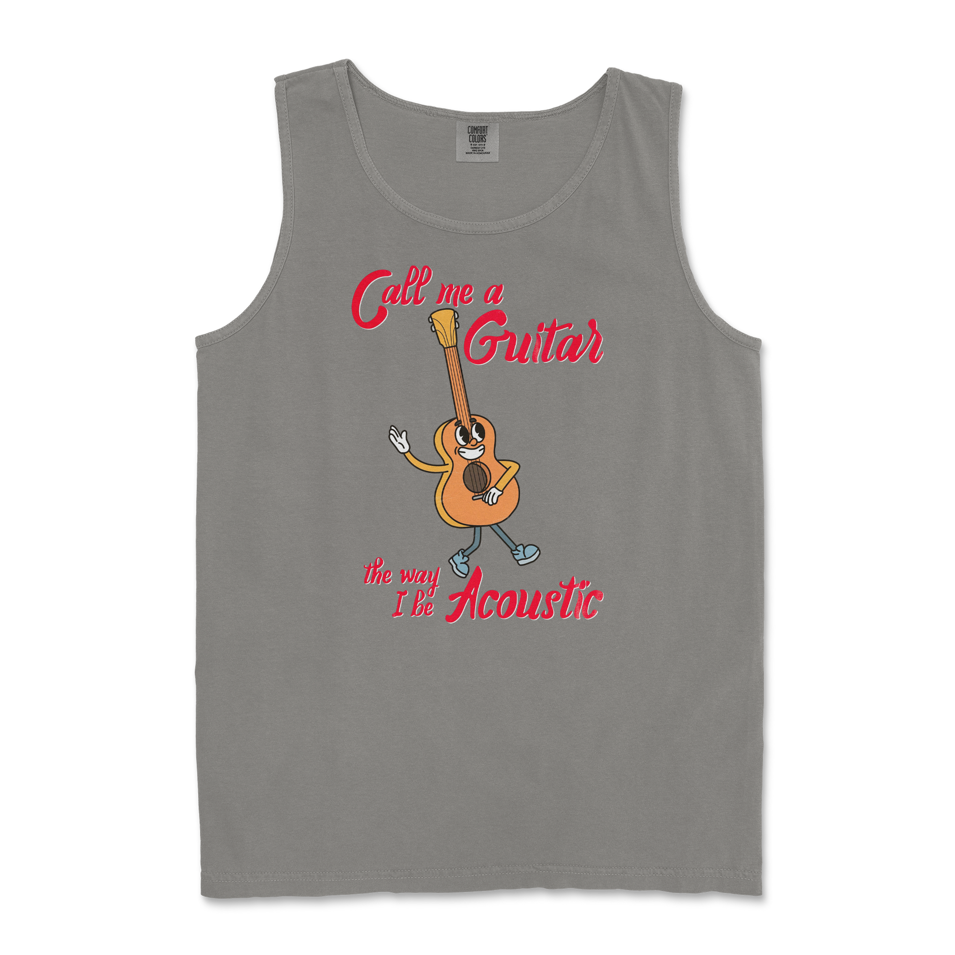 Comfort Colors Tank Top I Do Be Acoustic  in Grey