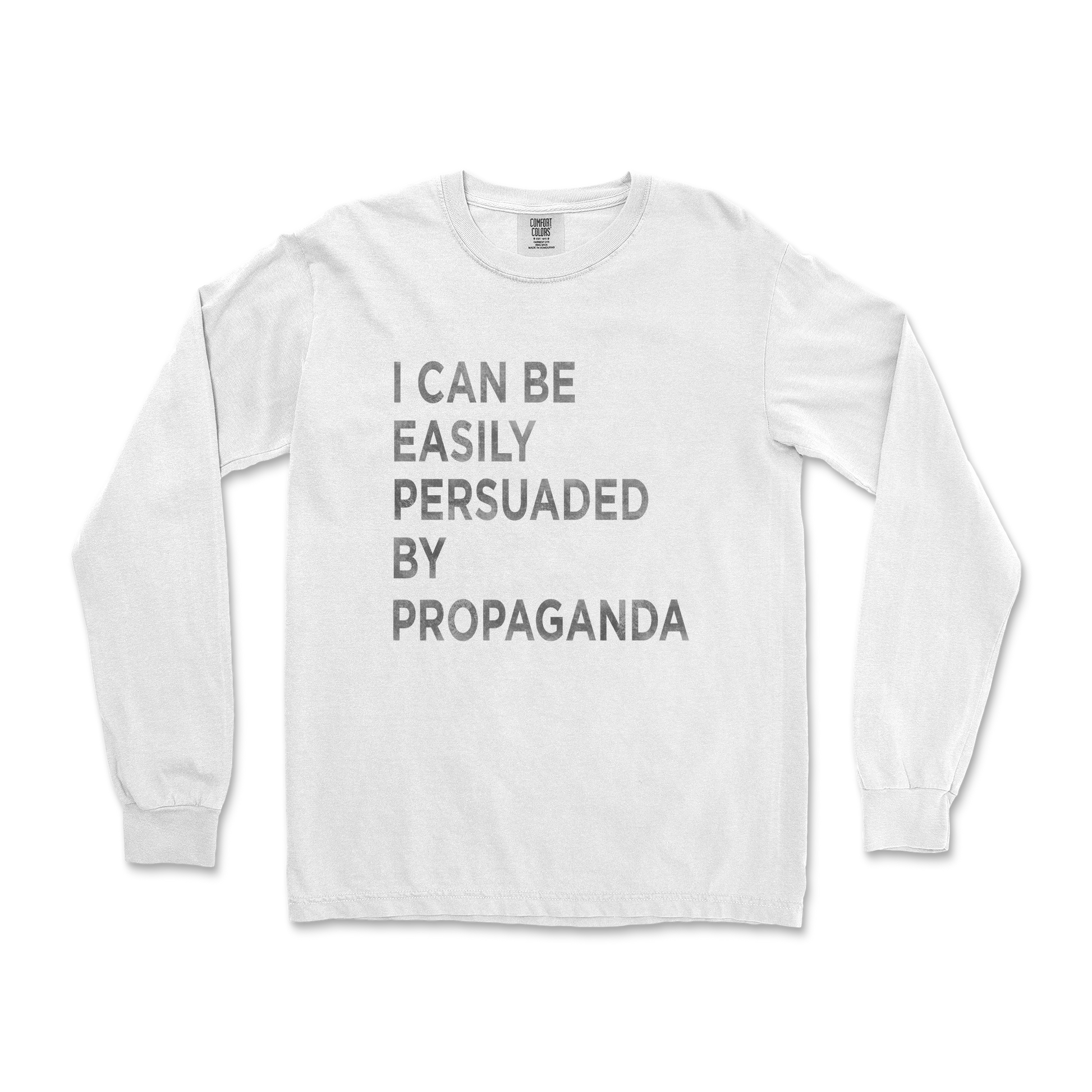 Comfort Colors Long Sleeve Propaganda in White