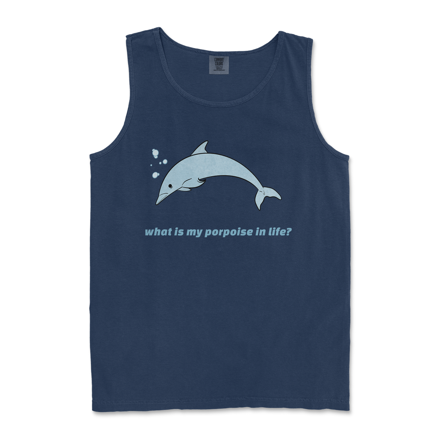 Comfort Colors Tank Top Porpoise in TrueNavy