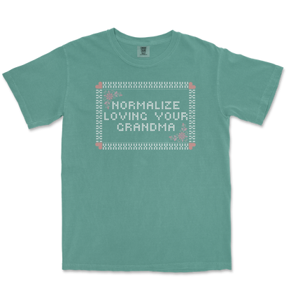 Comfort Colors T-Shirt Cross Stitch in Light Green