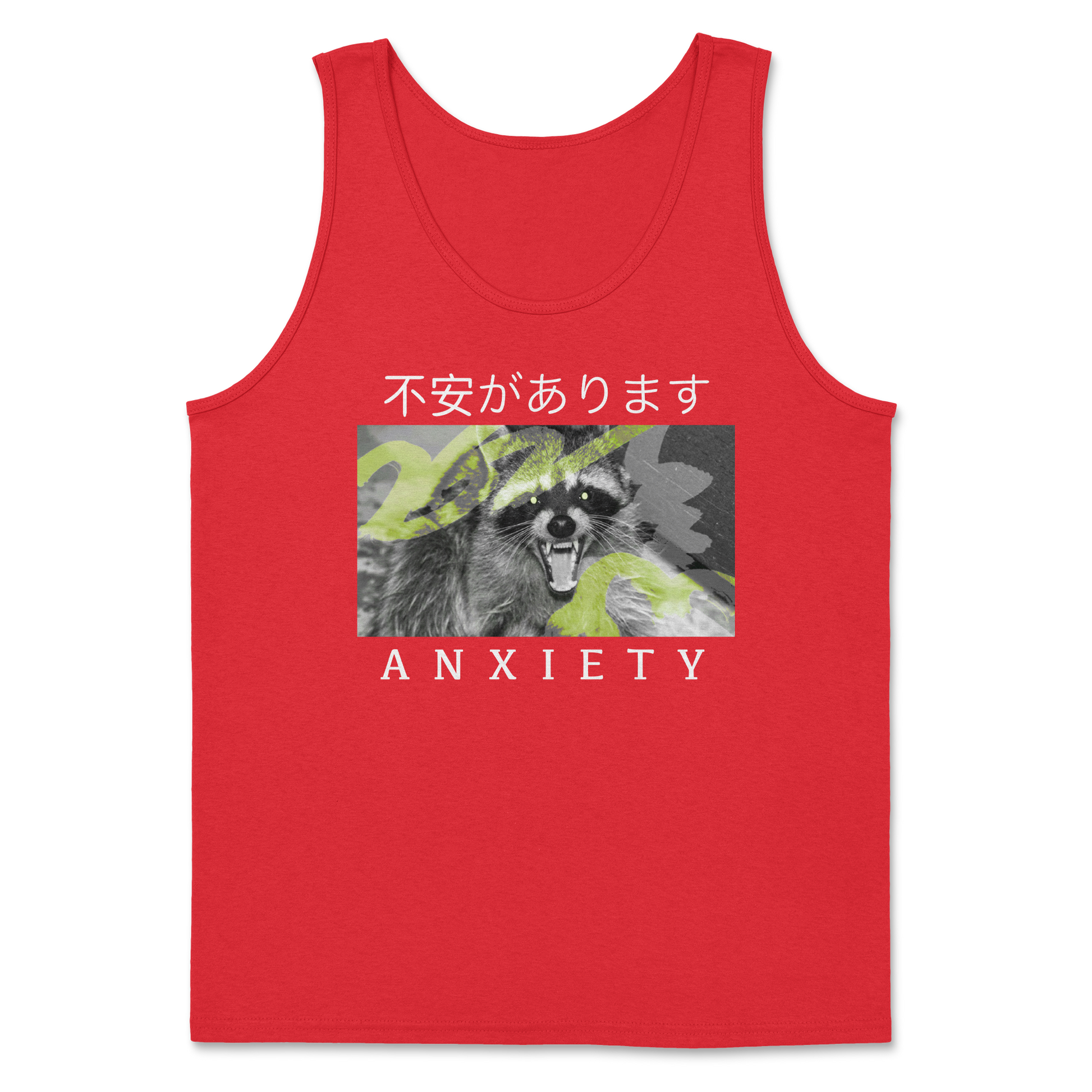 Heavy Blend Tank Top Anxiety in Red