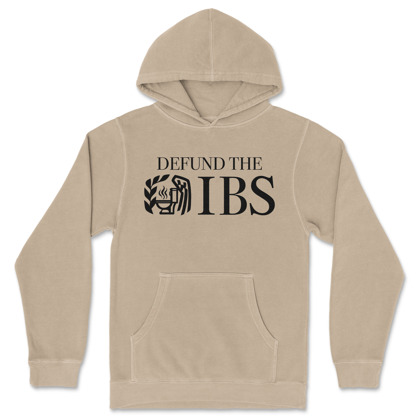 Independent Clothing Co. Hoodie Defund The IBS in Sandstone