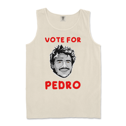 Comfort Colors Tank Top Vote For Pedro in Ivory