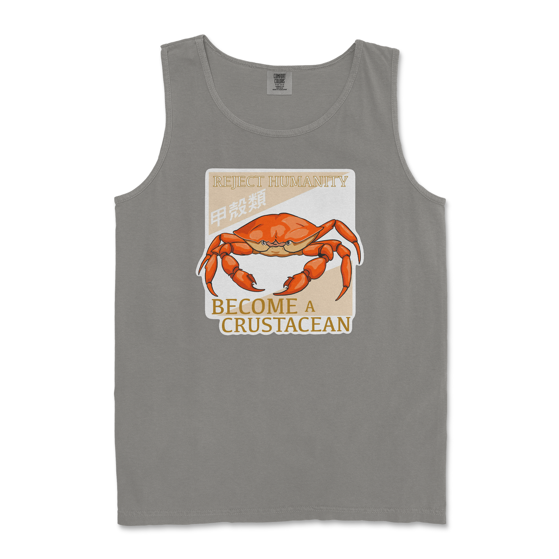 Comfort Colors Tank Top Embrace the Crab in Grey