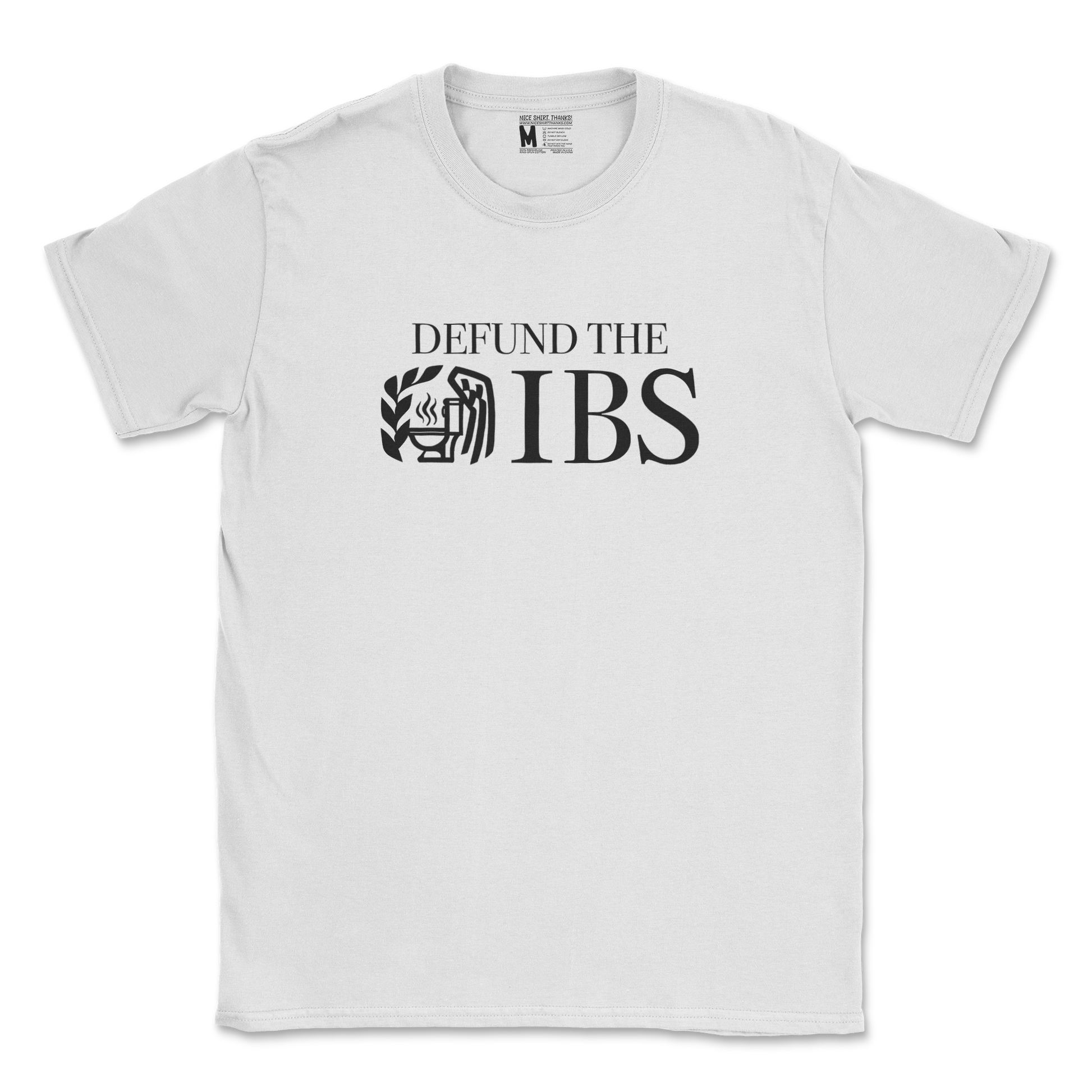 Gildan SoftStyle T-Shirt Defund The IBS in White