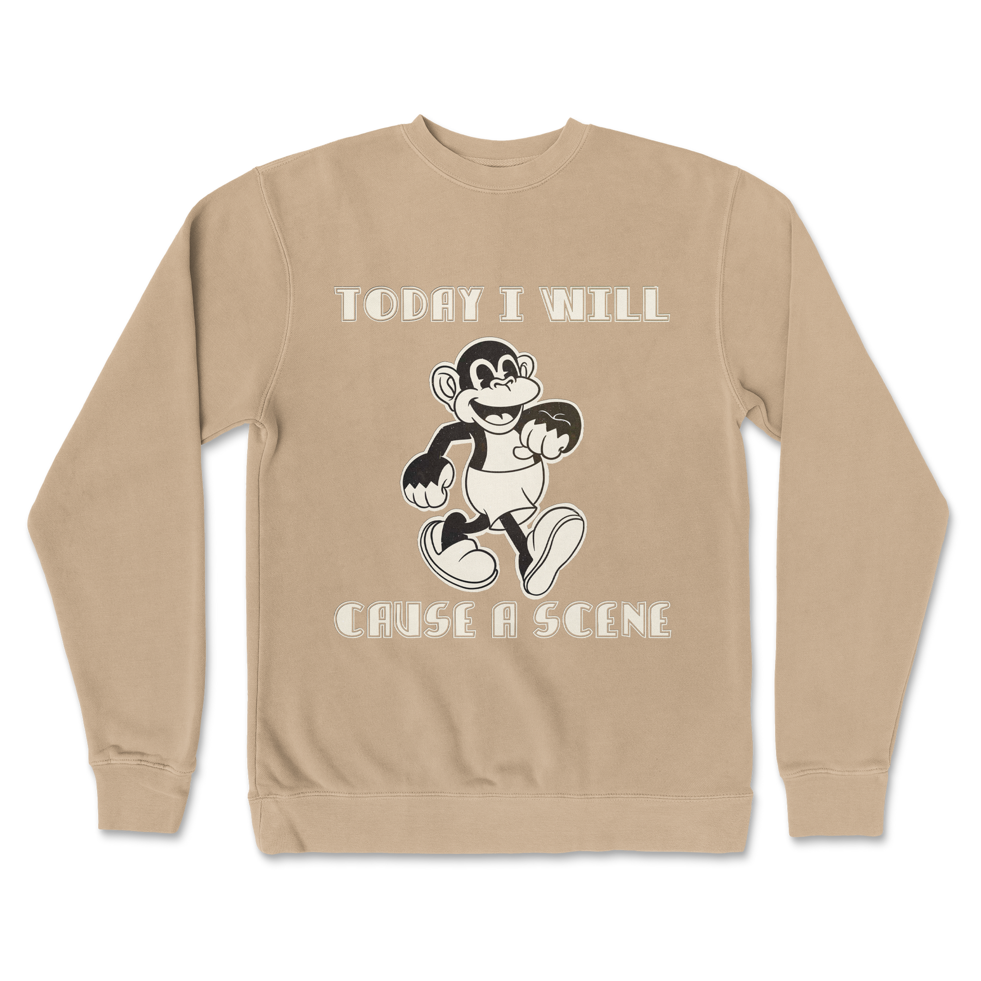 Independent Clothing Co. Crew Neck Cause A Scene  in Sandstone