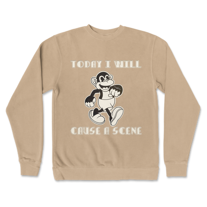 Independent Clothing Co. Crew Neck Cause A Scene  in Sandstone