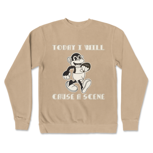 Independent Clothing Co. Crew Neck Cause A Scene  in Sandstone