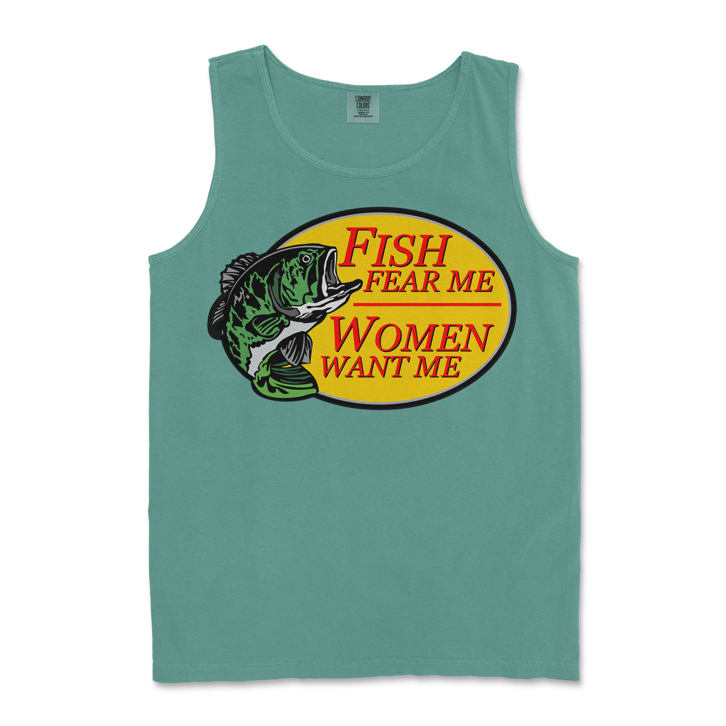 Comfort Colors Tank Top For The Fishermen in LightGreen