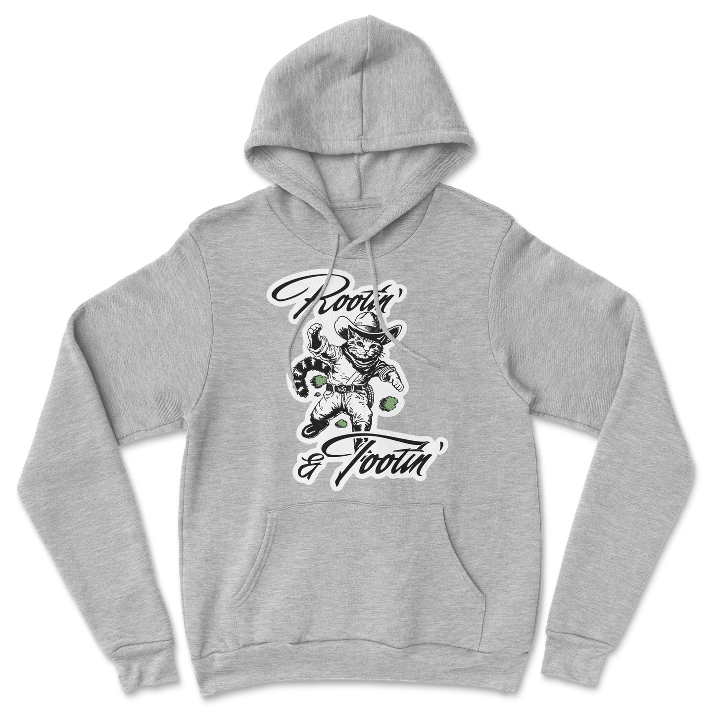 The Nice Shirt Hoodie Rootin Tootin  in Grey-Heather