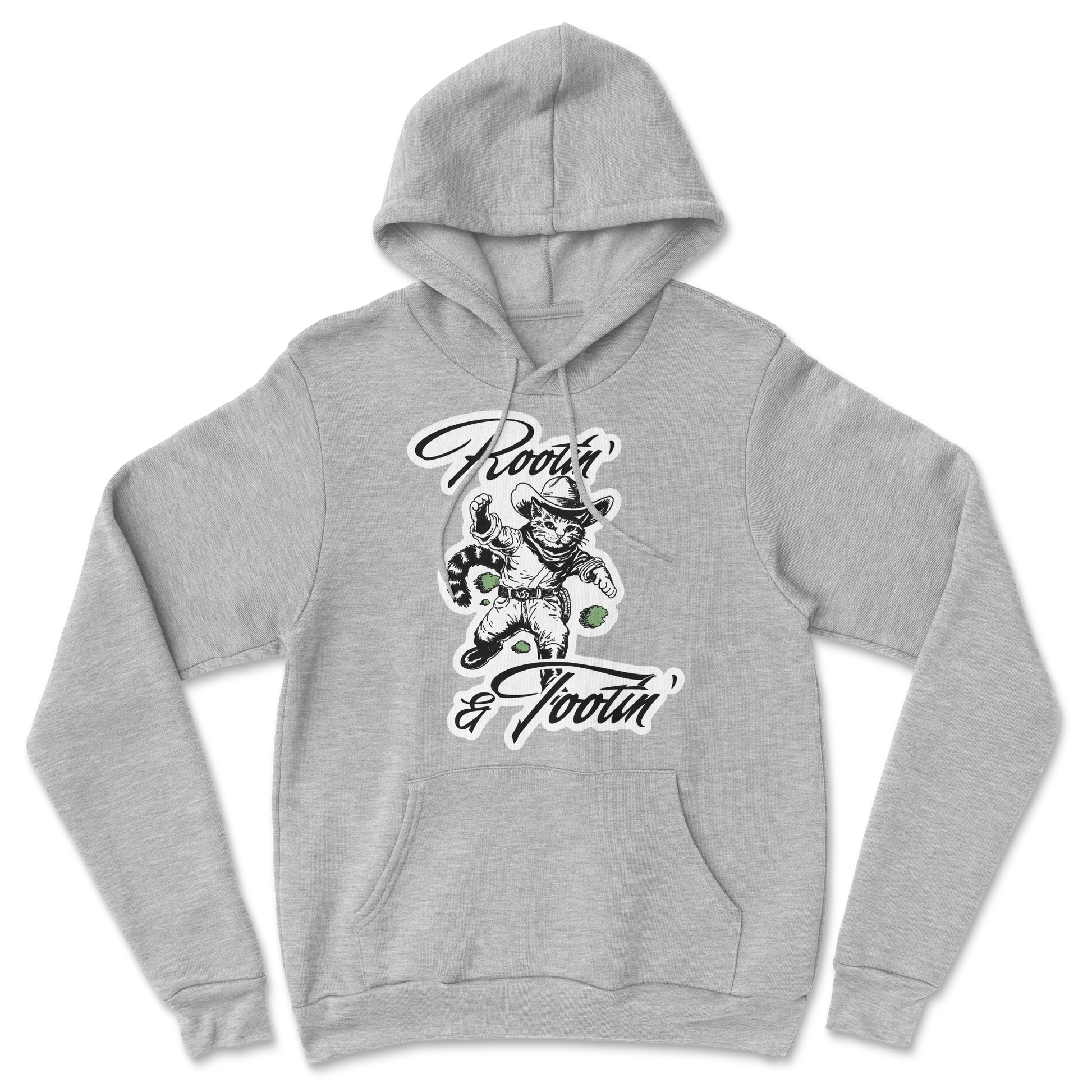 The Nice Shirt Hoodie Rootin Tootin  in Grey-Heather