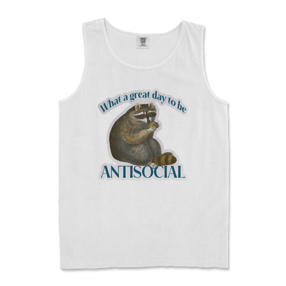 Comfort Colors Tank Top Antisocial in White
