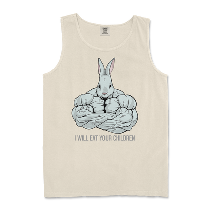 Comfort Colors Tank Top Scary Rabbit in Ivory