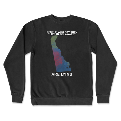 Independent Clothing Co. Crew Neck Delaware Doesnt Exist in Black