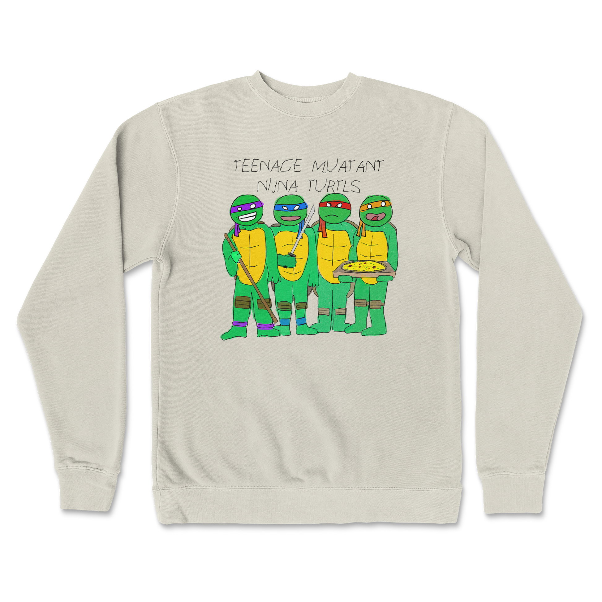 Independent Clothing Co. Crew Neck Ninja Turtles in Bone