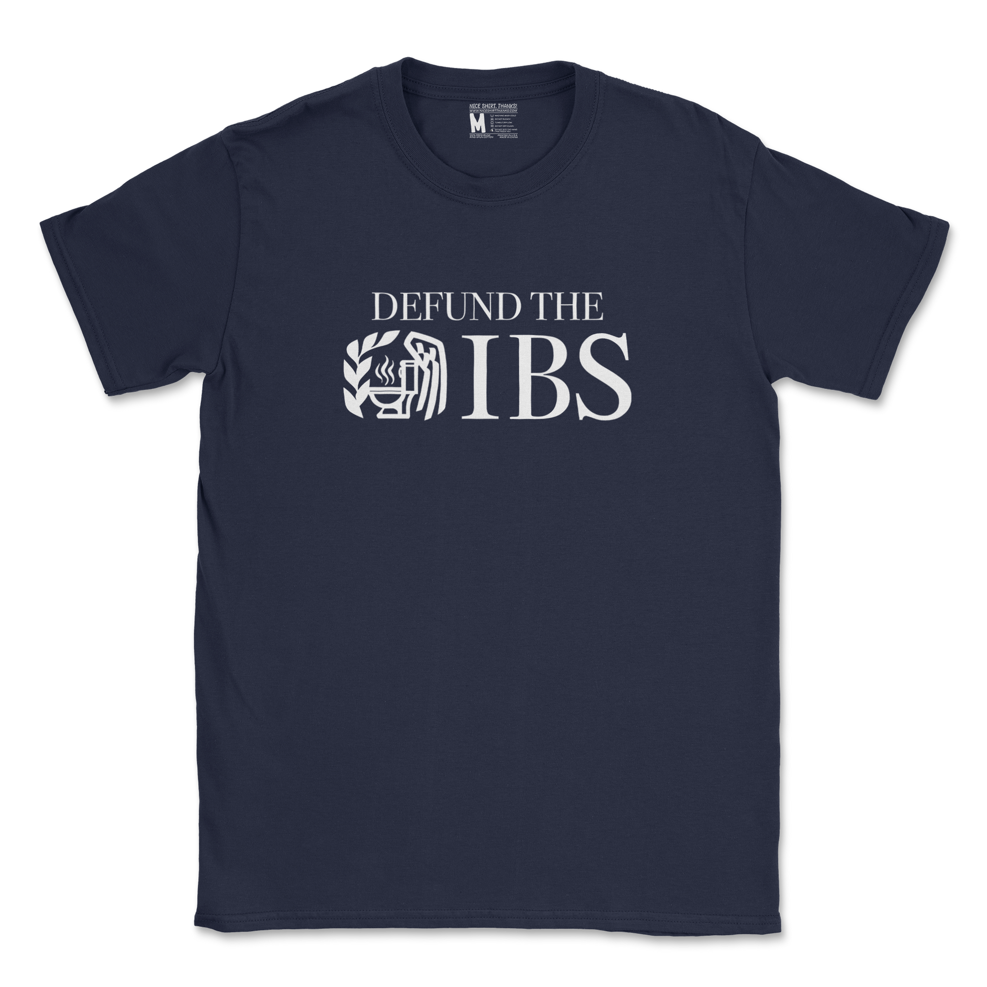 Gildan SoftStyle T-Shirt Defund The IBS in Navy