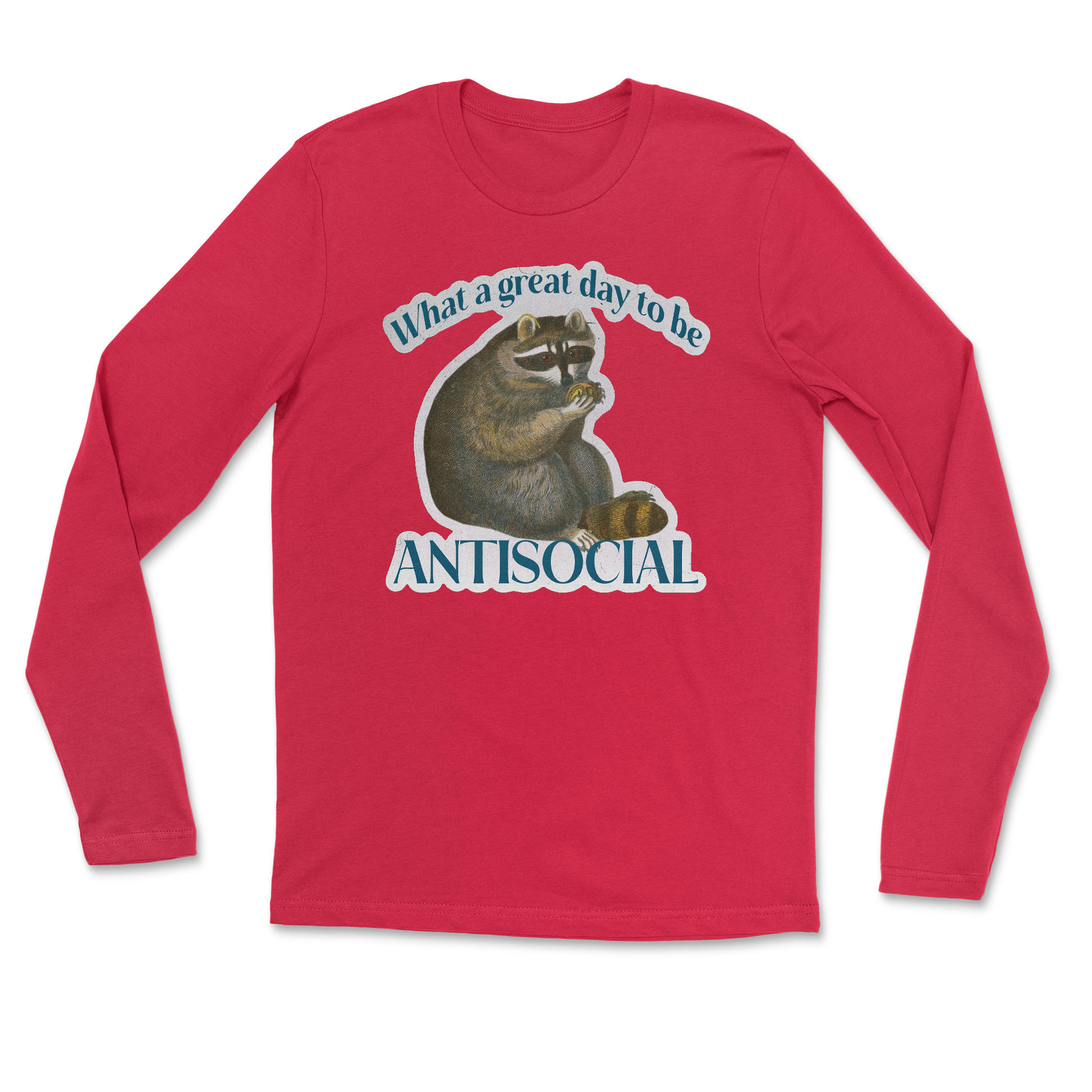 Heavy Blend Long Sleeve Antisocial in Red