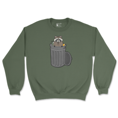 Gildan SoftStyle Crew Neck Trash Panda Enthusiast in Military Green