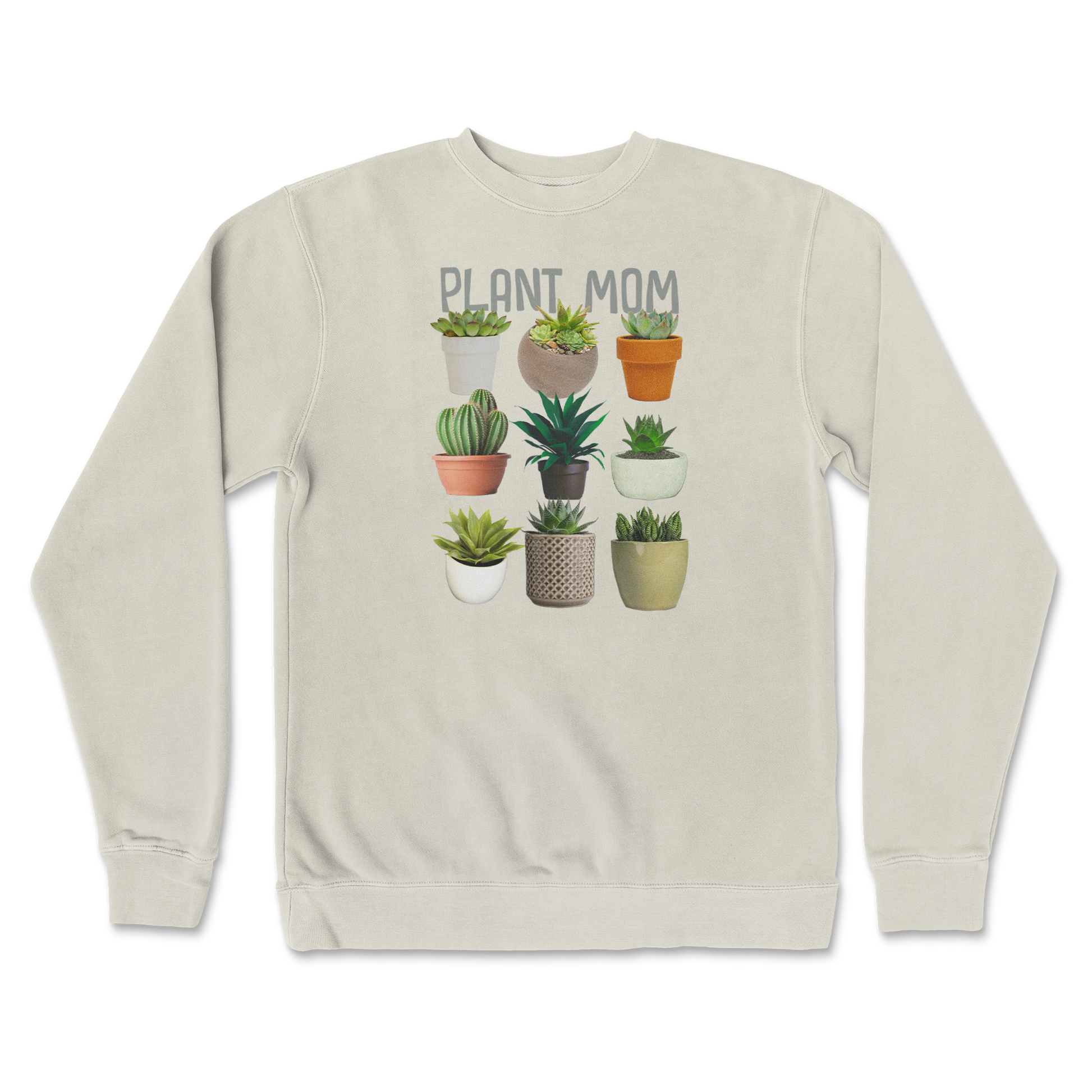 Independent Clothing Co. Crew Neck Plant Mom in Bone