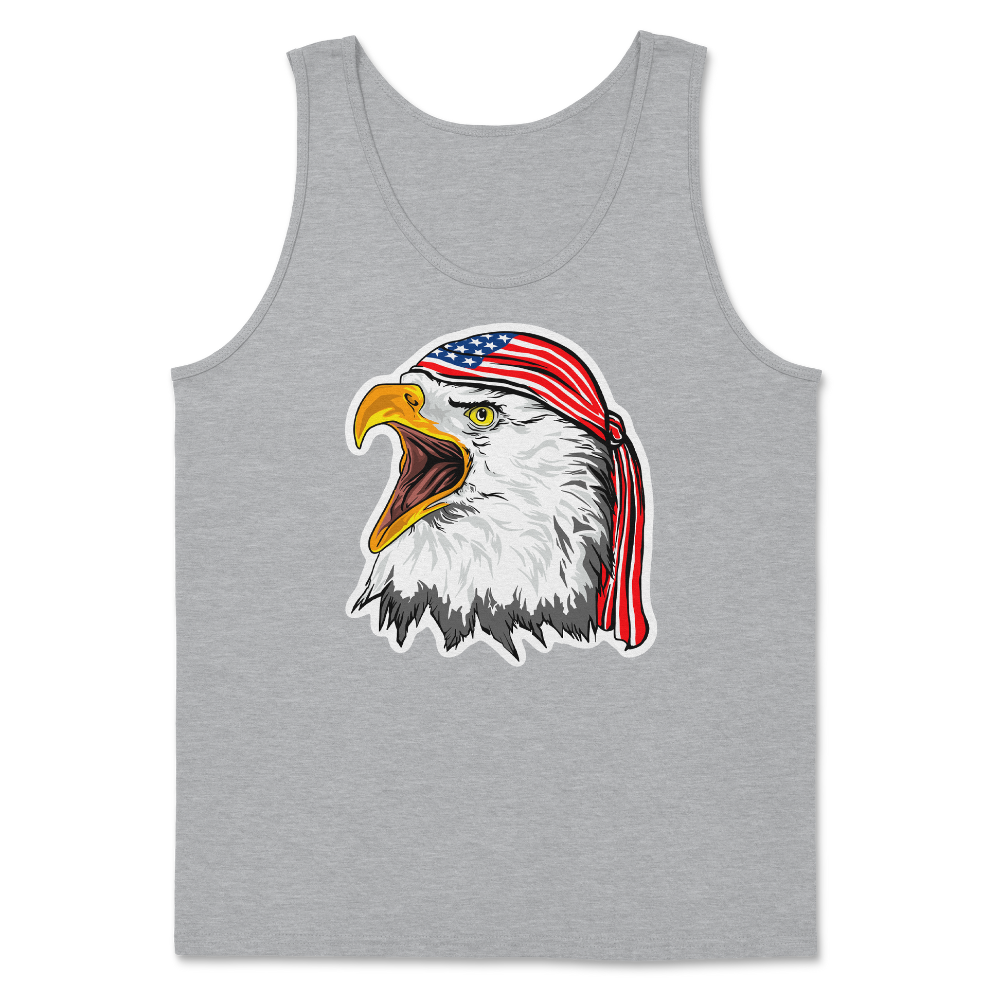 Heavy Blend Tank Top Freedom Eagle in Sports Grey