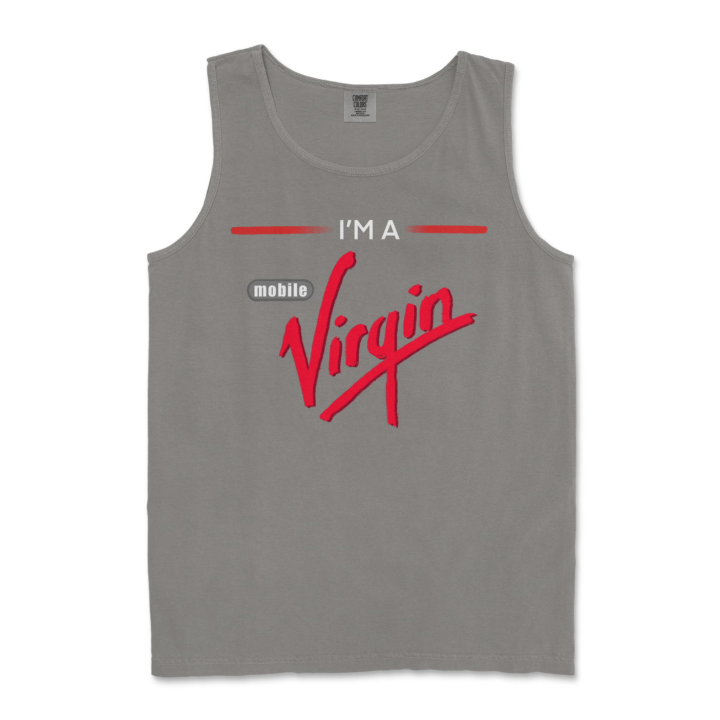 Comfort Colors Tank Top Mobile Virgin in Grey