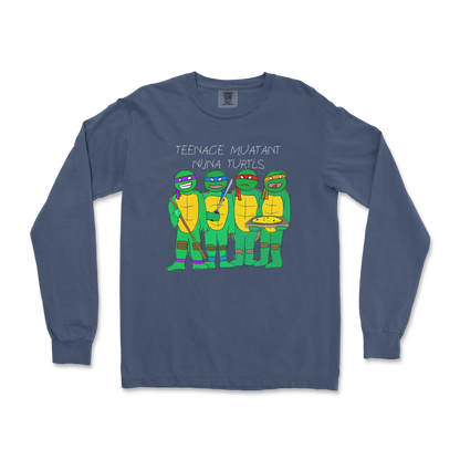 Comfort Colors Long Sleeve Ninja Turtles in Midnight