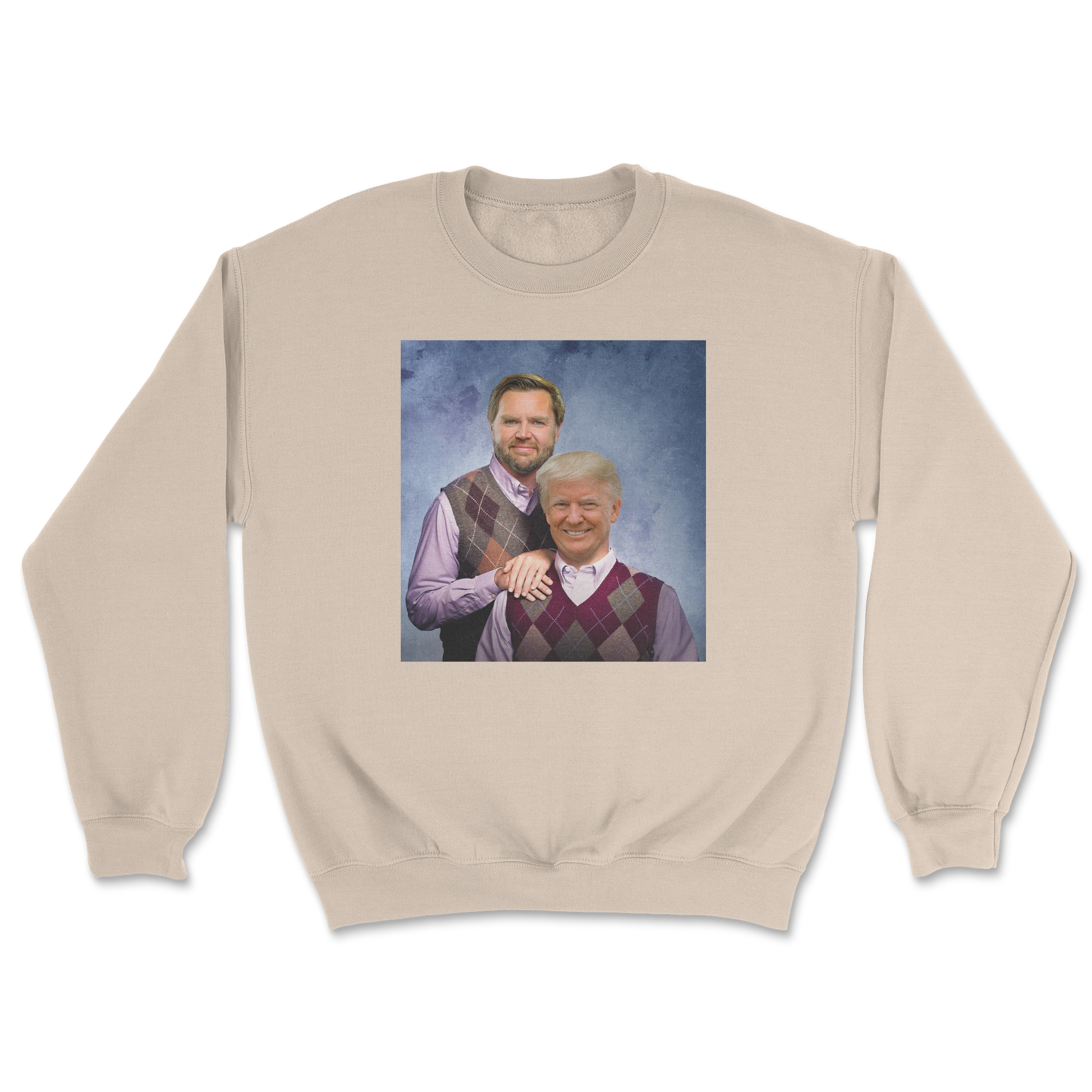 The Nice Shirt Crew Neck Step Brothers  in Sand