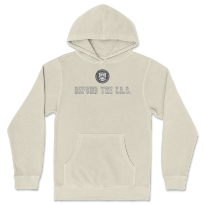 Independent Clothing Co. Hoodie Defund The I.R.S. in Ivory