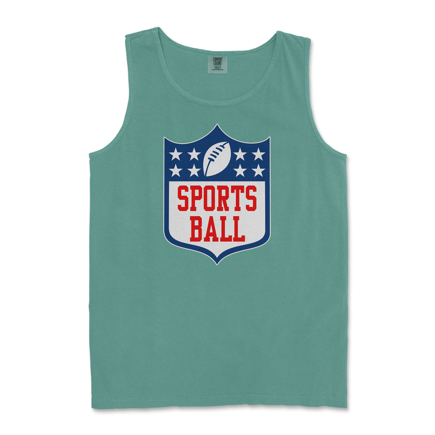 Comfort Colors Tank Top Sports Ball in LightGreen