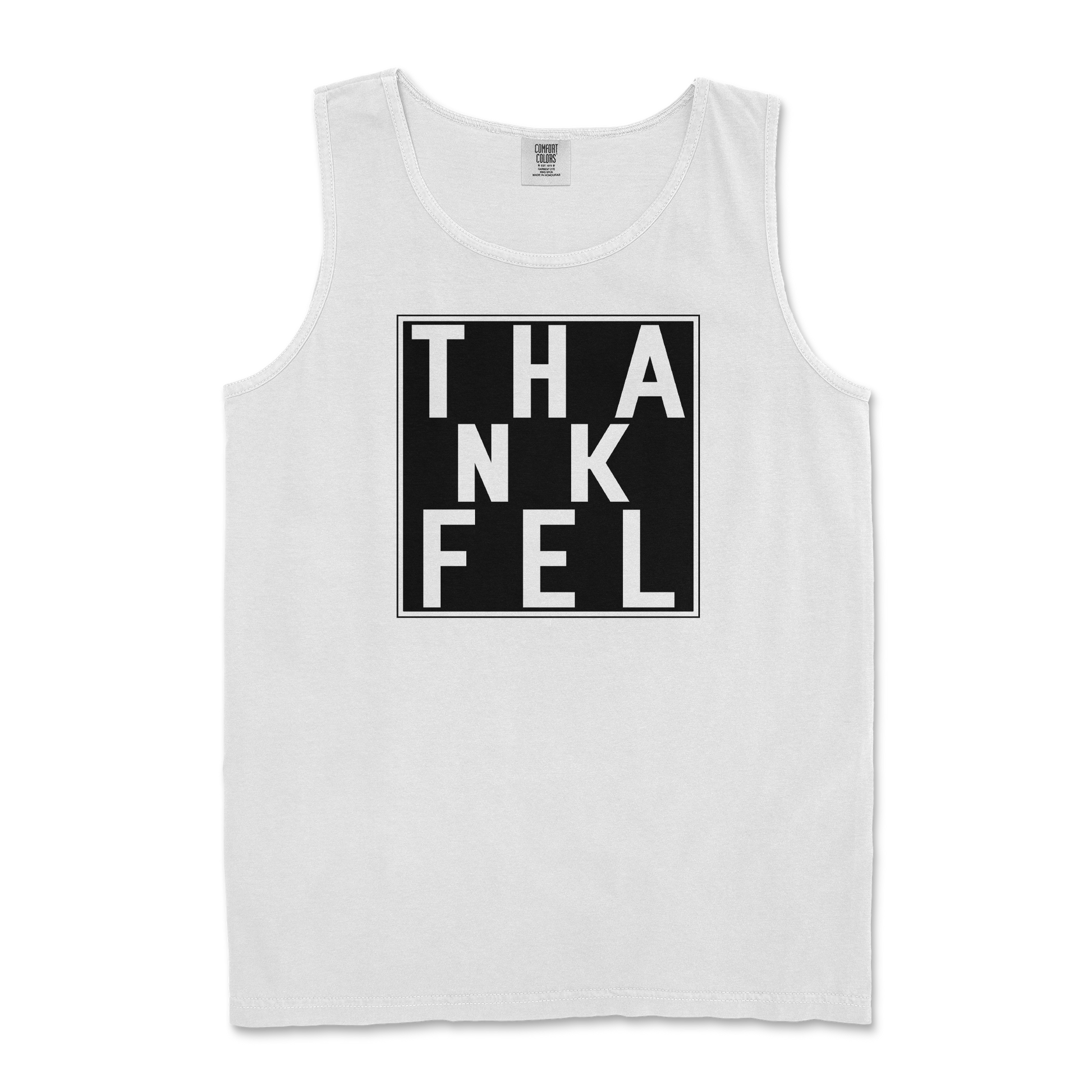 Comfort Colors Tank Top THANKFEL in White