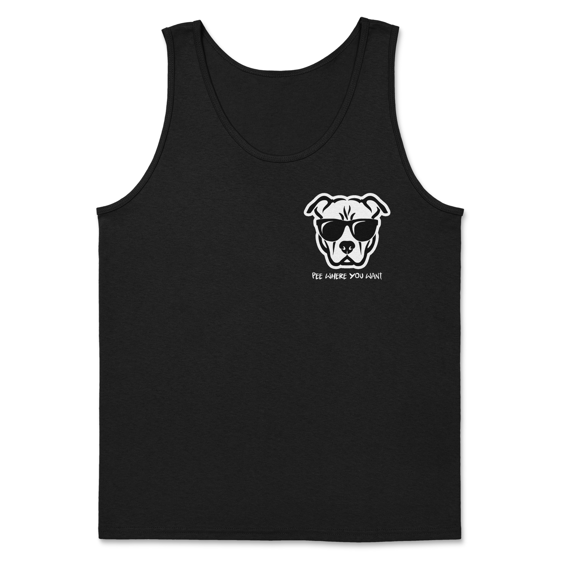 The Nice Shirt Tank Top Pee Where You Want  in Black