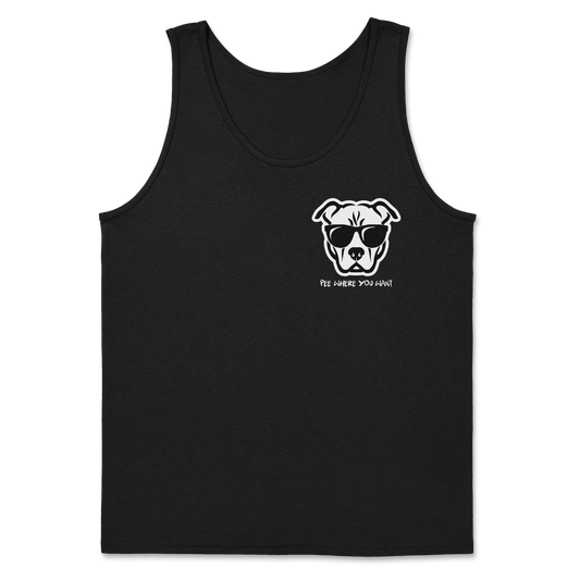 The Nice Shirt Tank Top Pee Where You Want  in Black