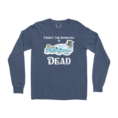 Comfort Colors Long Sleeve Frosty is Dead  in Midnight