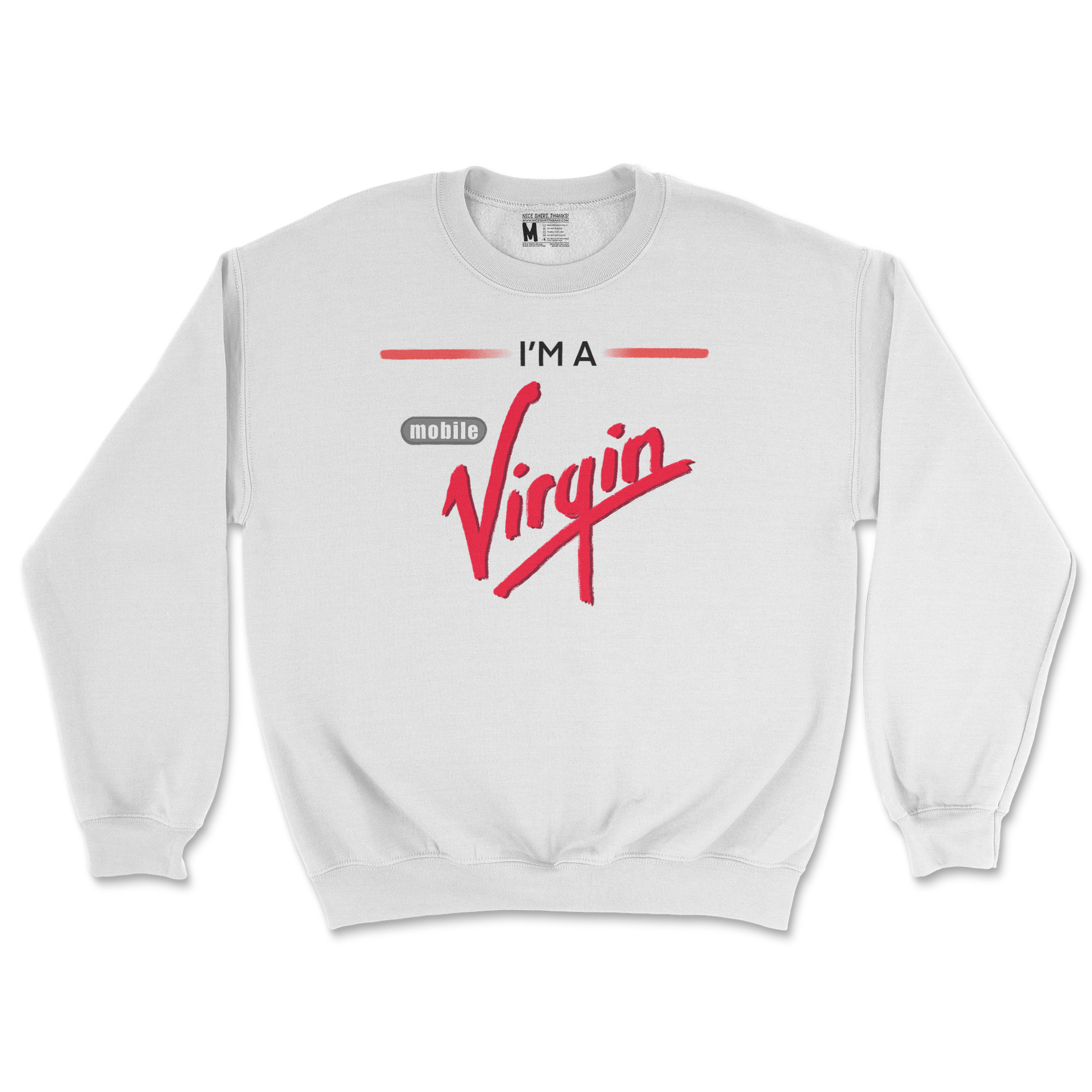 Gildan SoftStyle Crew Neck Mobile Virgin in White