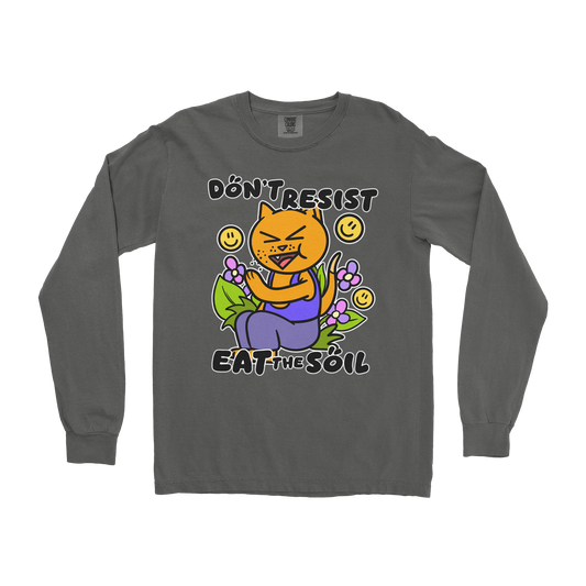 Comfort Colors Long Sleeve Eat The Soil in Pepper