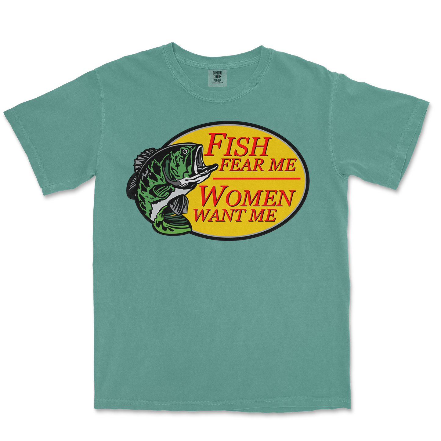 Comfort Colors T-Shirt For The Fishermen in LightGreen