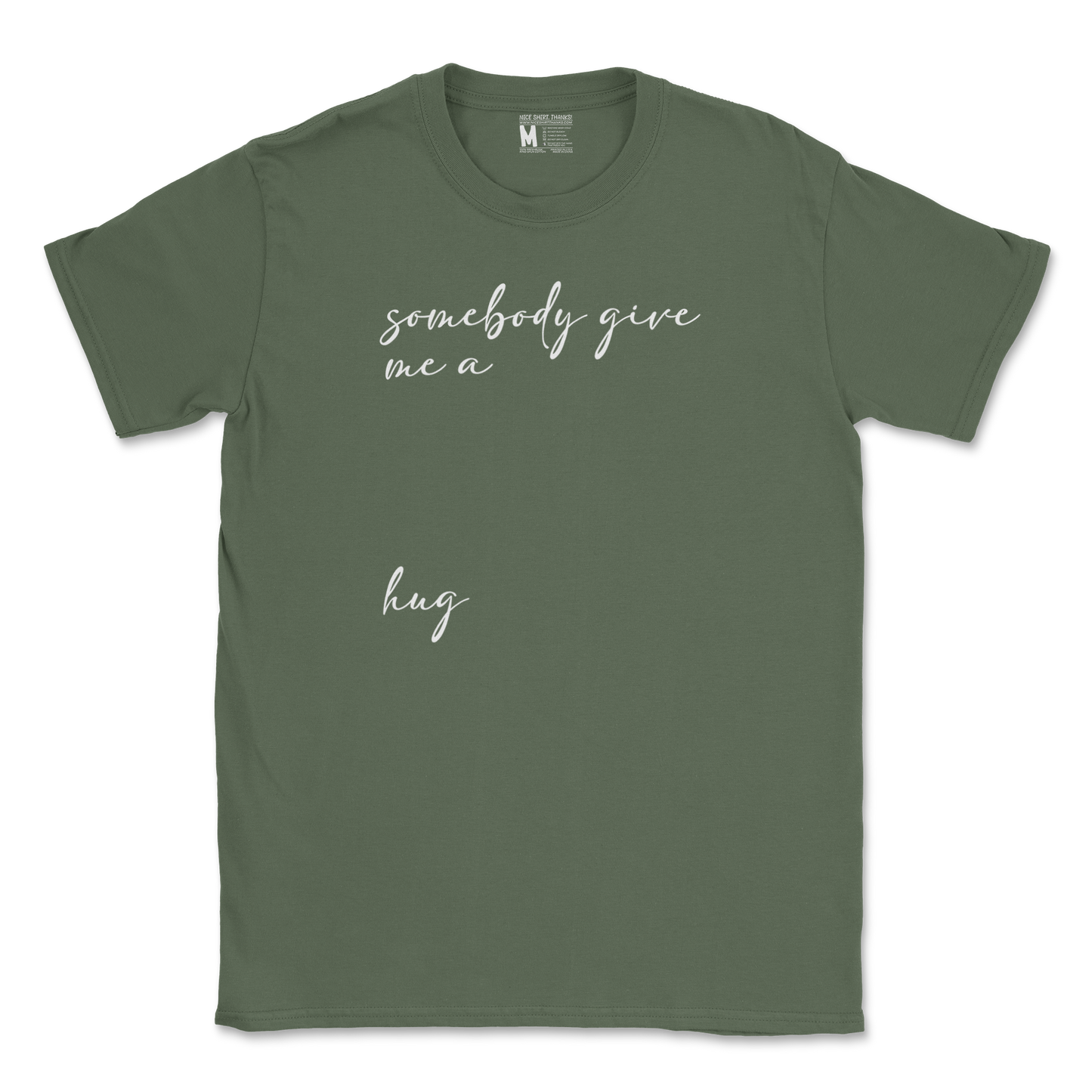 Gildan SoftStyle T-Shirt Hug Me in Military Green