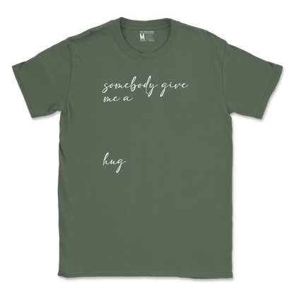 Gildan SoftStyle T-Shirt Hug Me in Military Green