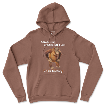 Gildan SoftStyle Hoodie Cash Money Monkey  in Cocoa