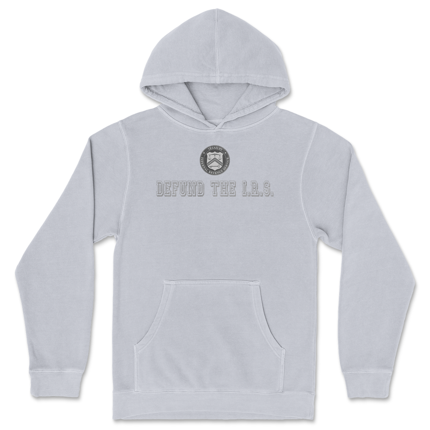 Independent Clothing Co. Hoodie Defund The I.R.S. in GreyHeather