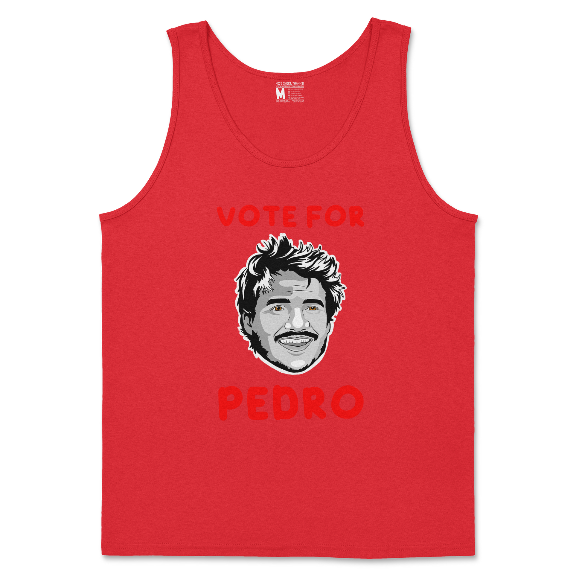 Gildan SoftStyle Tank Top Vote For Pedro in Red